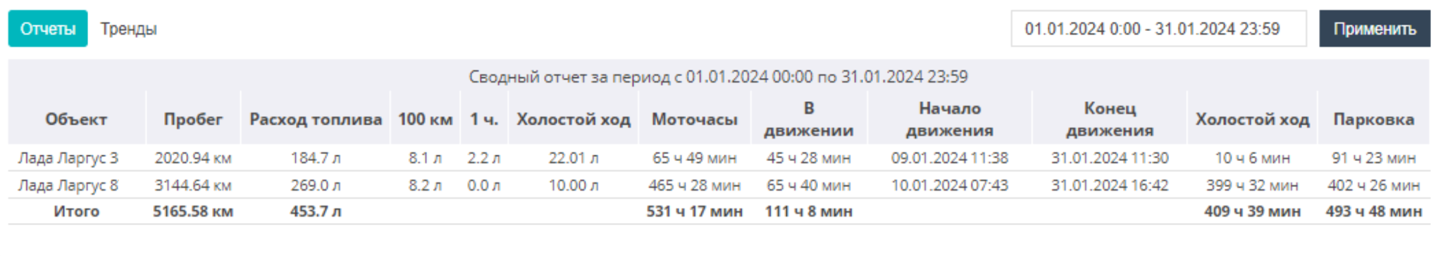 Summary report